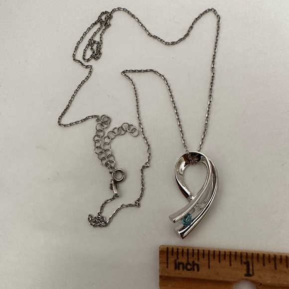 💎Real yellow topaz 925 silver swirl necklace - Picture 4 of 7